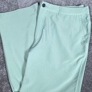 Short Par 4 Chino‎ Pants Men's 40x30 Green Straight Lightweight Performance Golf